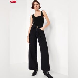 Old Navy Double-Layer Scoop-Neck Tank Top - Black - Large